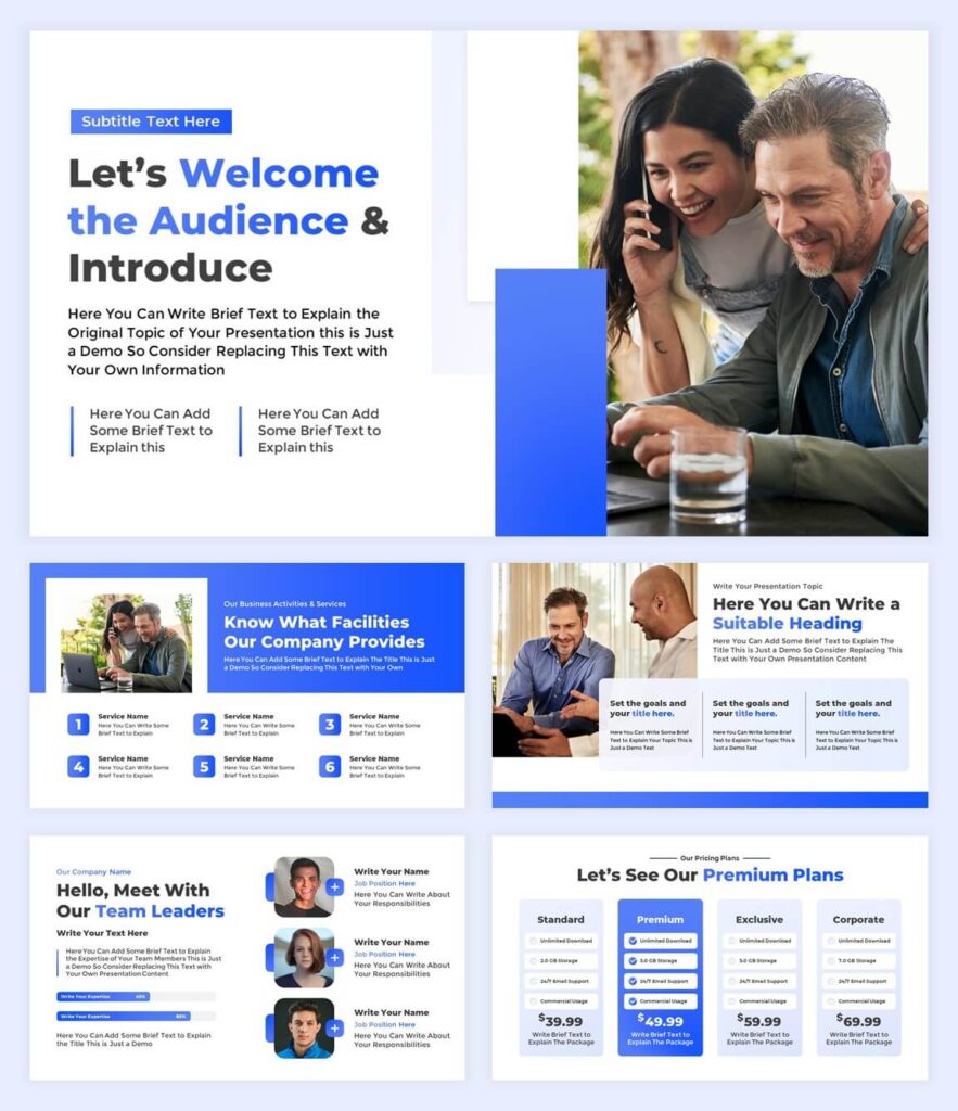 Formal Business Plan Presentation Template for Google Slides and PowerPoint