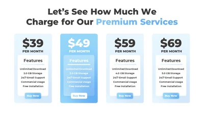 Business Price Table Template for Google Slides