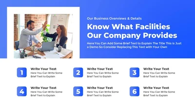 Google Slides 6 Step Infographic List Template
