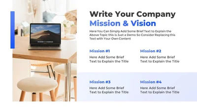 List Mission and Vision Statements in Google Slides Presentation