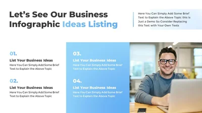 Free Business Infographic Slide with 4 Steps