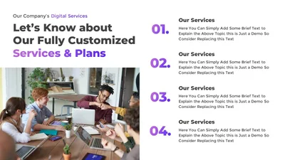 Infographic List with 4 Options for Google Slides and PowerPoint