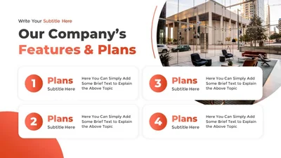 Business Infographic Presentation Template with 4 Options for Google Slides