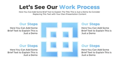 Business Square Infographic Slide with 4 Options