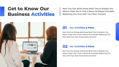 List Business Activities in Google Slides Presentation