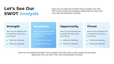 Free SWOT Analysis Template for Startup Business