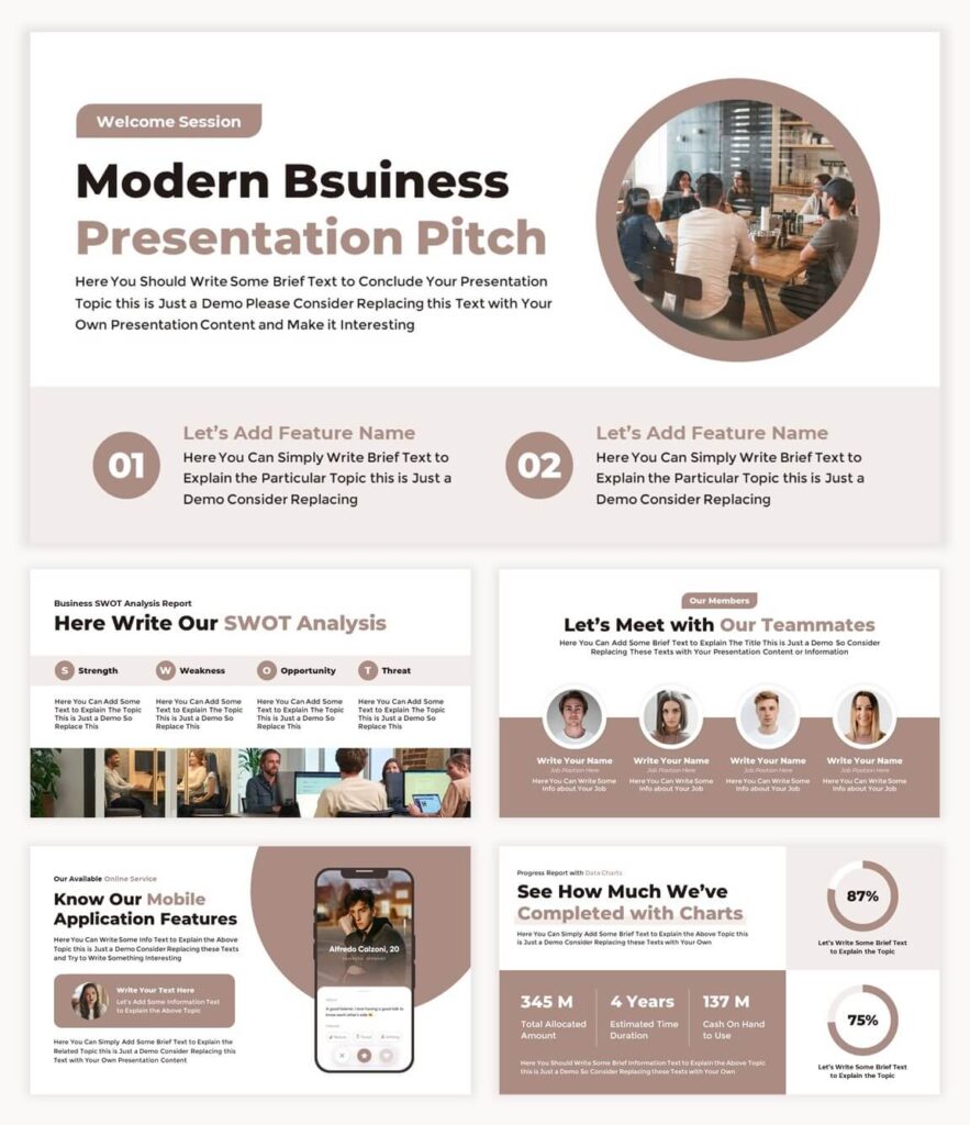 Free Modern Business Proposal Template for Presentation
