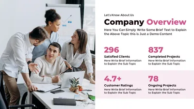 Company Overview Business Metrics Slide