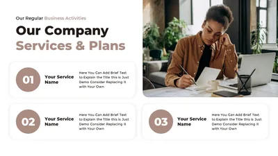 Company Services and Plans Slide